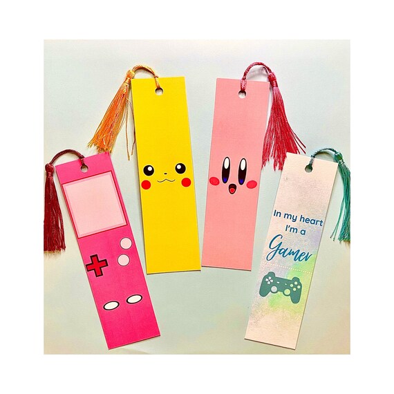 Video Game Bookmark Set Geeky Bookmarks Gaming Bookmarks Etsy
