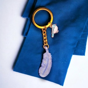 Harvest Moon Blue Feather Keychain | Harvest Moon, Harvest Moon Keychain, Harvest Moon Gift, Story of Seasons, Friends of Mineral Town