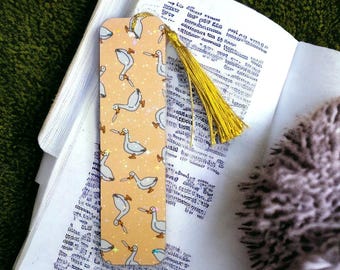 Goose with Knife Bookmark | Funny Bookmarks, Goose Meme, Duck Meme, Goose Bookmark, Silly Goose, Duck with Knife, Untitled Goose Game