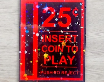 Retro Arcade Sticker | Retro Gaming Stickers, Retro Stickers, Retro Video Game, Video Game Stickers, Video Game Decals, Gaming Stickers
