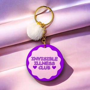 Invisible Illness Club Schlüsselbund | Spoonie Geschenke, unsichtbare Krankheit, Geschenke für chronische Krankheiten, Spoonie Schlüsselanhänger, versteckte Krankheit, chronische Schmerzen