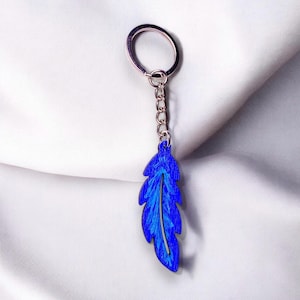 Blue Feather Keychain | Harvest Moon, Harvest Moon Keychain, Harvest Moon Gift, Story of Seasons, Friends of Mineral Town, Harvest Moon 64