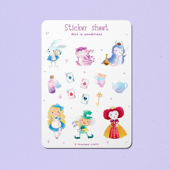 Alice in Wonderland Stickers Sheet Bullet Journal Stickers - Etsy