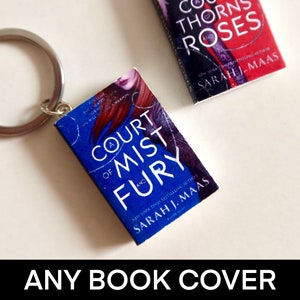 Custom mini book keychain - Personalized gift for book lovers