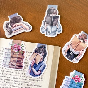 Girls Reading 2 Magnetic Bookmarks | Booklover | Books