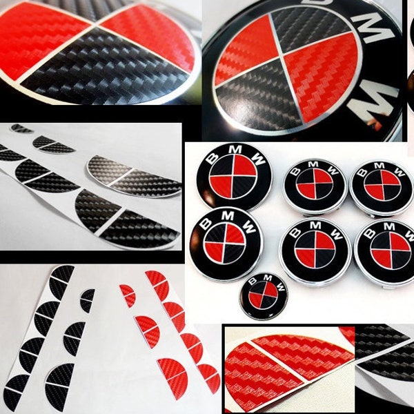 Bmw Red and Black Emblem - Etsy