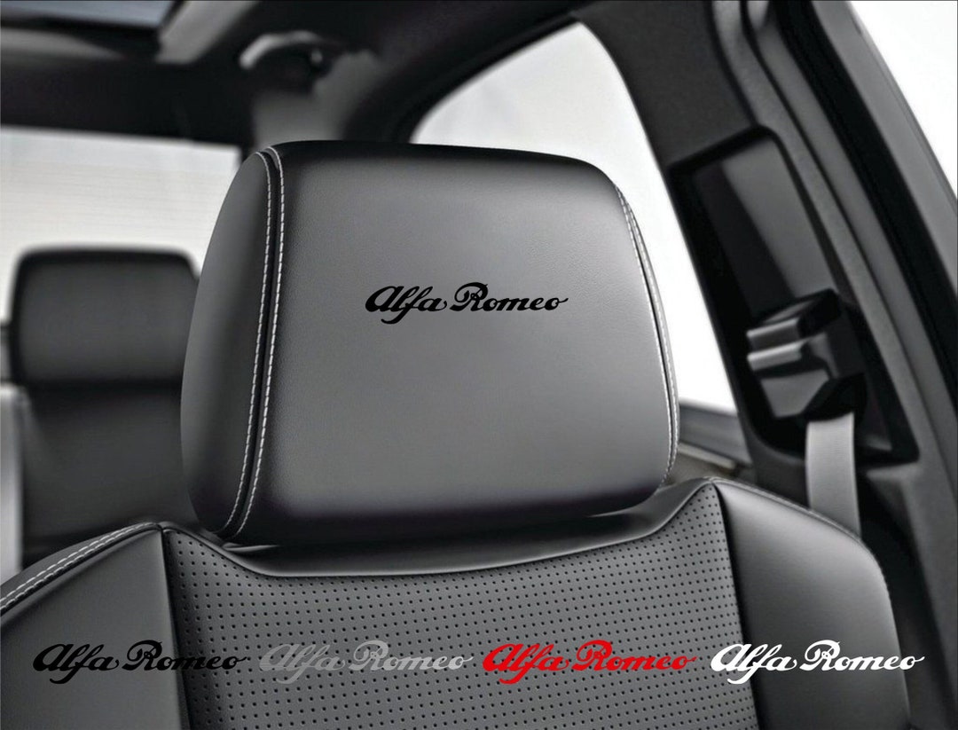 5x ALFA ROMEO Logo Headrest Decals Car Seat Stickers Giulia Etsy
