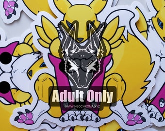 Male or Female Naked Renamon | Extra Random sticker with every order | Read Description Please :D