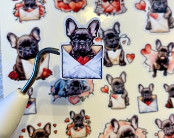French Bulldog Sticker Sheet: Waterproof Pet Decals