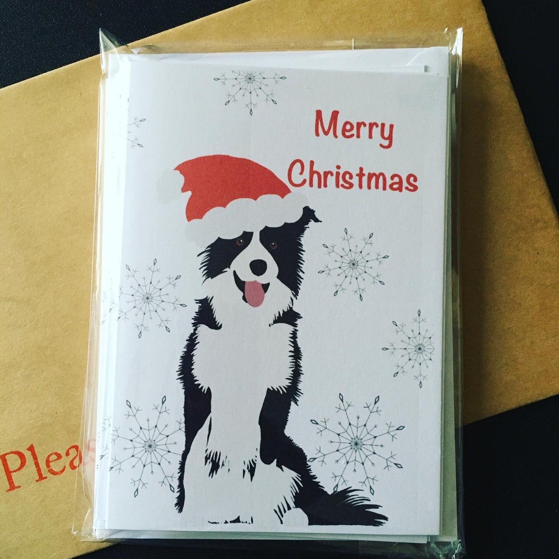 Border Collie Christmas Card: Dog Greetings Card - Etsy
