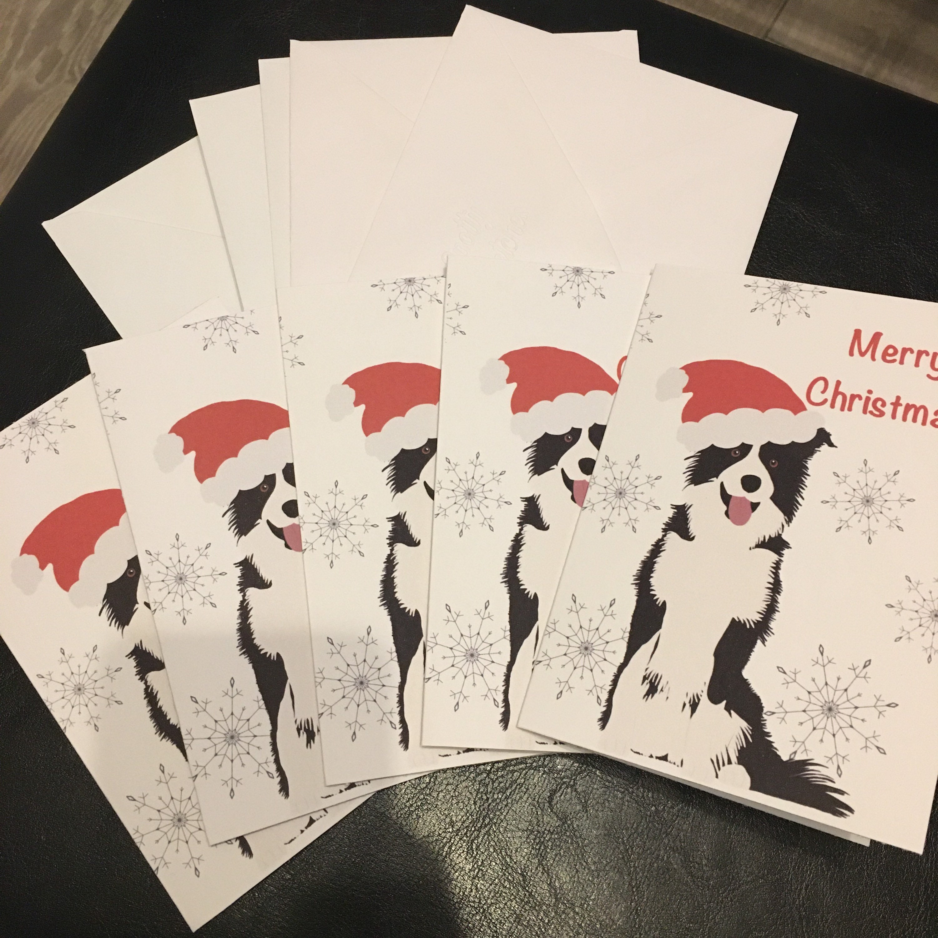 Border Collie Christmas Card: Dog Greetings Card - Etsy
