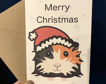 Guinea pig christmas cards, Guinea pig greetings card, Card from the Guinea, festive cards, Christmas cards multipack, card for Guinea owner