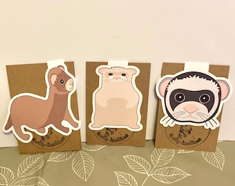 Ferret bookmark, Ferret gifts, magnetic bookmark, birthday gifts, gift for Ferret lovers, bookmark for teens, mothers day gift