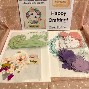 Kit de fabrication de cartes pour adultes, panier de bricolage en papier, boîte aux lettres cadeau pour elle, cadeau de fête des mères pour artisane, coffret cadeau DIY, cadeau d'anniversaire pour elle,