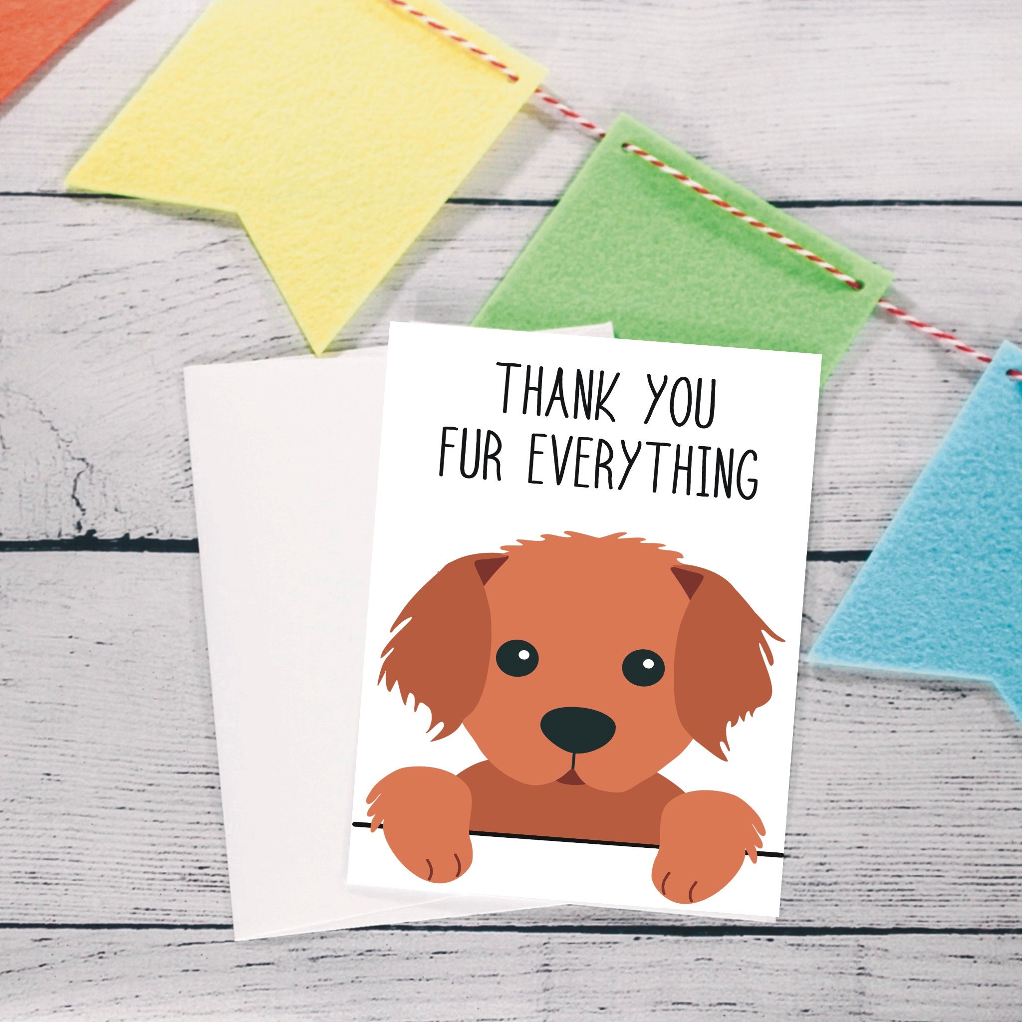 Dog Thank You Card - Appreciation Card For Pet Sitters & Dog Walkers
