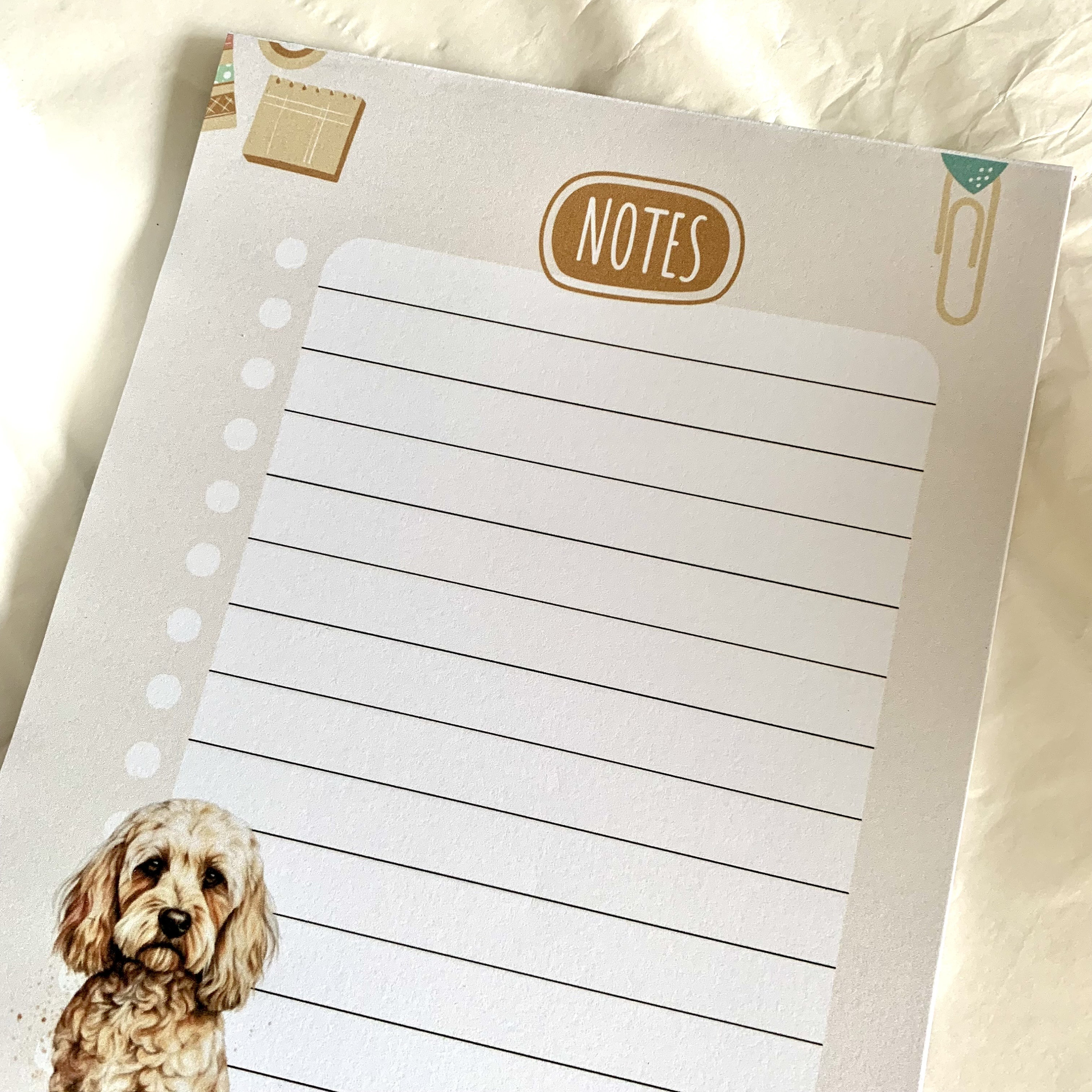 Cockapoo Things Paper Cockapoo Notepad, Cockapoo Gifts, , Stationary Gift for Dog Owner ...
