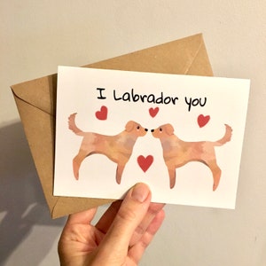 Carte de Saint-Valentin du Labrador, carte d'anniversaire du Labrador, carte du chien, carte de jeu de mots, carte pour femme, carte pour mari