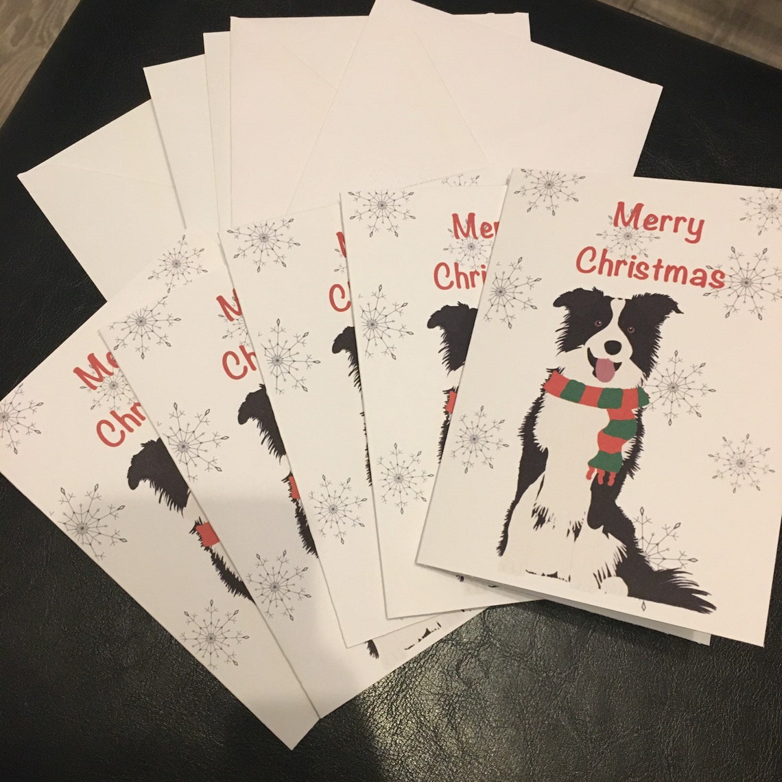 Border Collie Christmas Card: Dog Greetings Card - Etsy