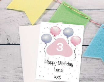 Personalised card for the dog, birthday card for dog, customised card for pet, dogs age card