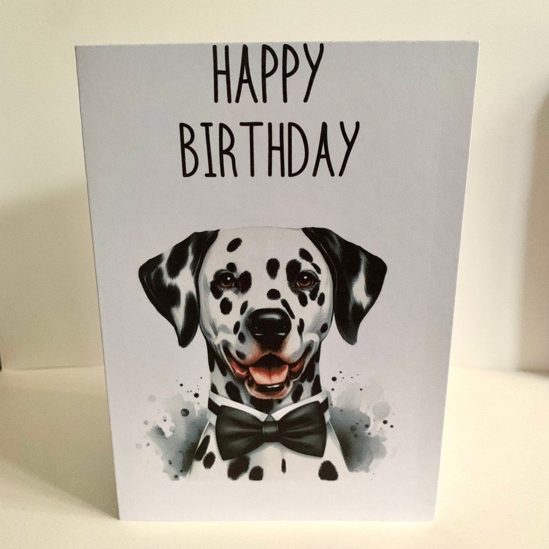 Dalmatian Birthday Card, Card for Dog Dad, Dog Mum Card, Card From the ...