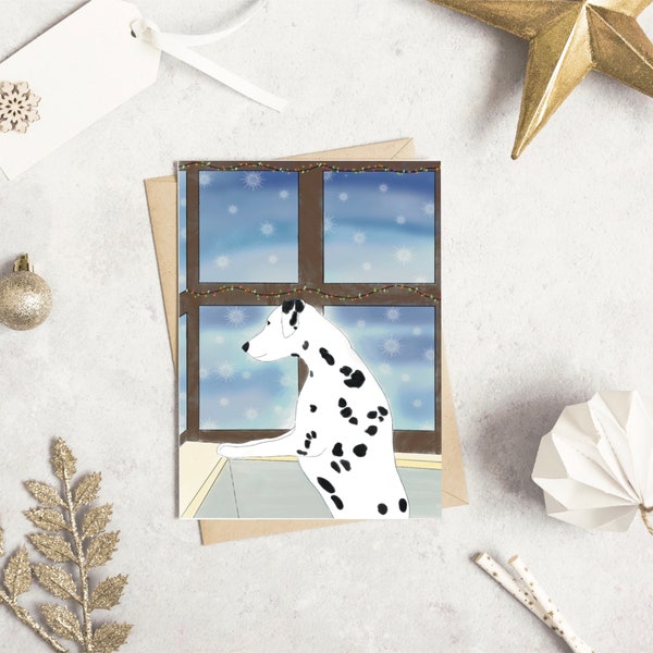 Dalmatian christmas cards, multipack of dog cards, Christmas card from the dog, festive cards, set of 1, 5 or 10