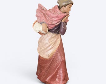 Huge 48 cm (18.9 inches) NAO LLADRO Spanish Handmade Porcelain Figurine, Hand Painted, High Collectible Value