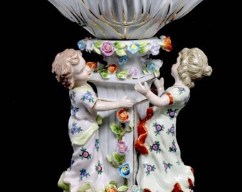 Meissen Style Handmade Cherubs Jardinier