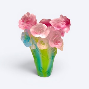 Daum France ドームフランス クリスタル ガラス フラワー 花瓶