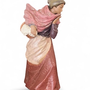 Huge 48 cm (18.9 inches) NAO LLADRO Spanish Handmade Porcelain Figurine, Hand Painted, High Collectible Value