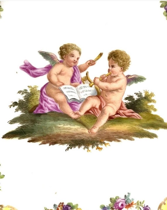 Rare Helena Wolfsohn Dresden Antique Cherubs Plate - Etsy