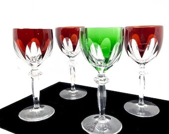 Nachtmann Ravenna Series Handmade Lead Crystal Hock Glasses, German Origin, Immaculate Condition, Set of 4