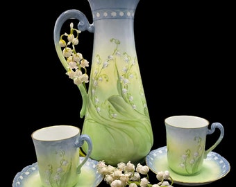 Exclusive Tresseman Vogt T&V Limoges Porcelain Set with Muguet (Lily of the Valley)  Design, Versatile Purchase Options