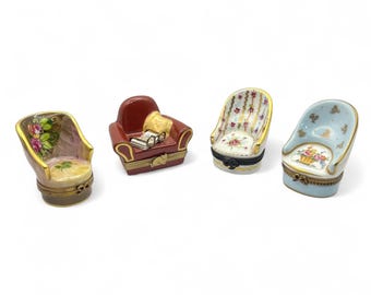 Authentic Limoges France Porcelain Trinket Boxes - Hand-Painted Ladies Collection - Choose Your Design