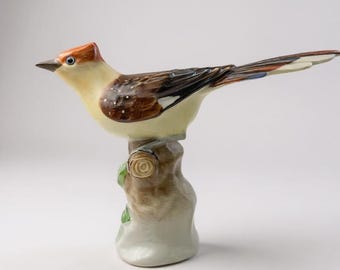 Herend Porcelain Figurine – “Cuckoo” Bird on Branch – Forest and Song Birds Collection
