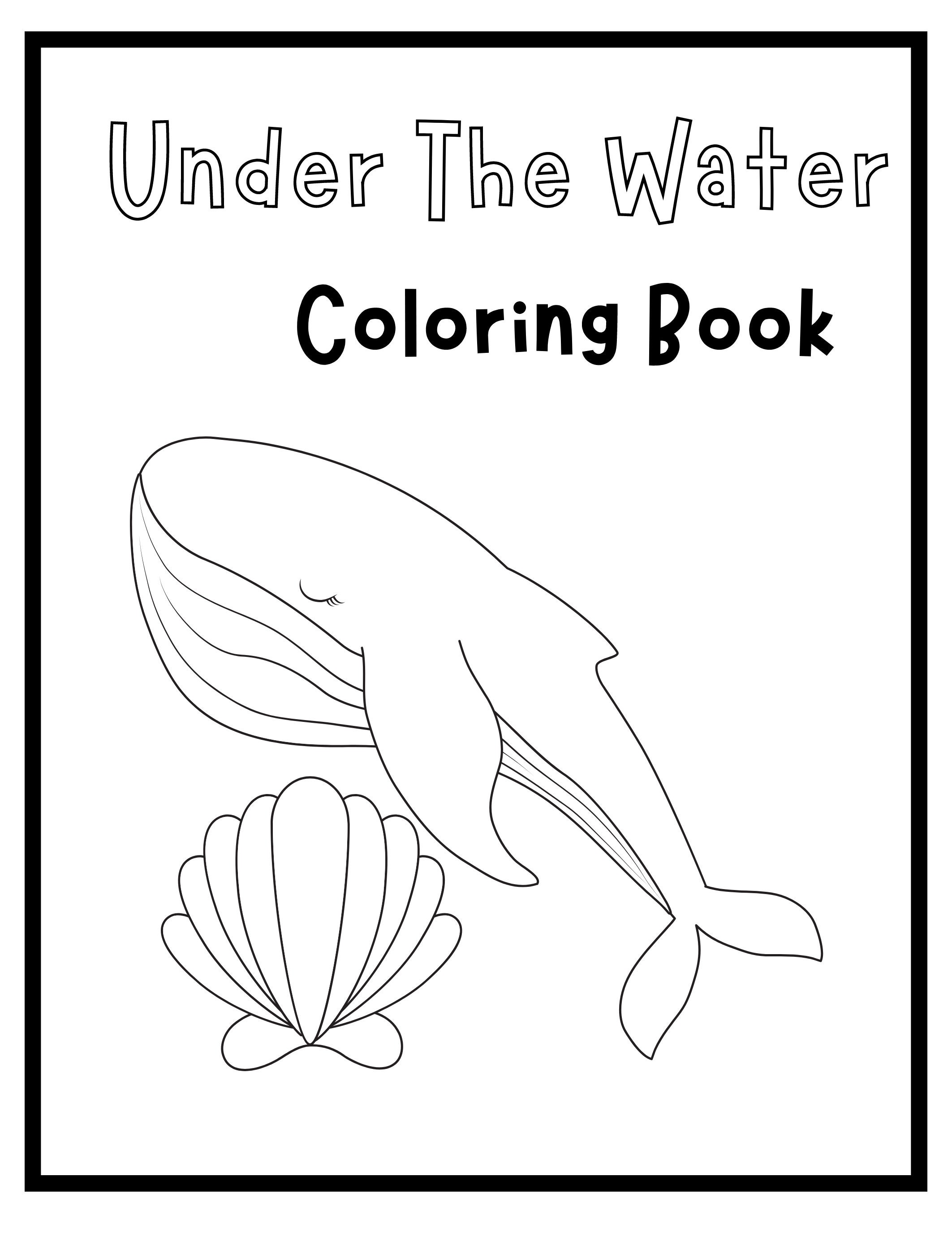 Under the Water Coloring Digital Book 