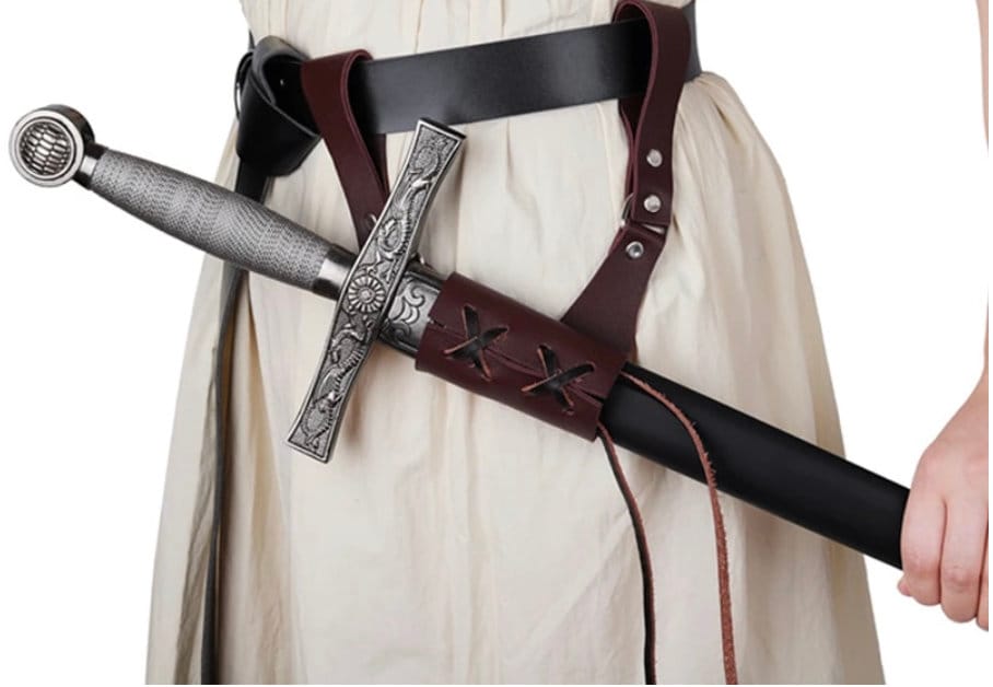 Gothic Enigma: Medieval Sword Belt Scabbard Holder