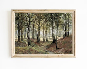 MAILED Forest Landscape Print: Vintage Giclée Fine Art