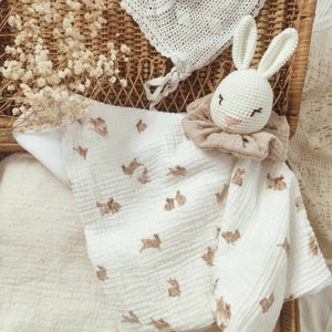 Beige rabbit comforter