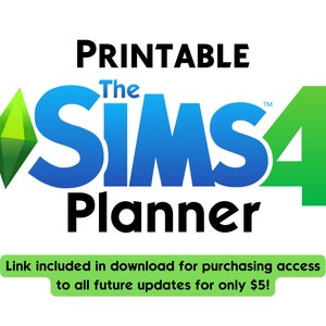 Printable Sims 4 Planner image 1