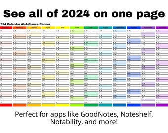 2024 Year at a Glance Digital Calendar