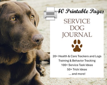 Printable Service Dog Journal