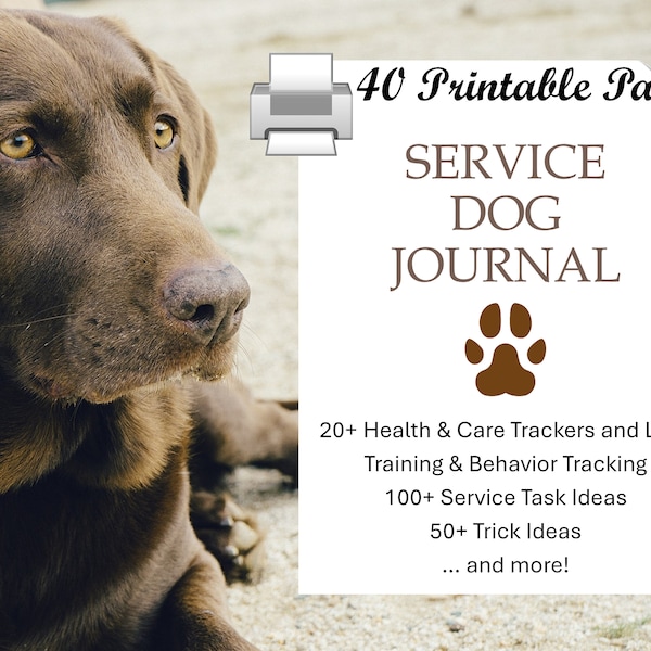 Printable Service Dog Journal