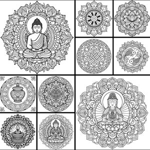 Buddhist Mandalas Coloring Book PDF zdjęcie 2