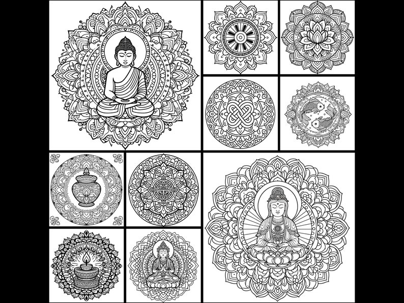 Buddhist Mandalas Coloring Book PDF zdjęcie 2