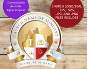 Church Logo Vector Template – DIY Bishop Seal, Editable SVG (Digital Download)