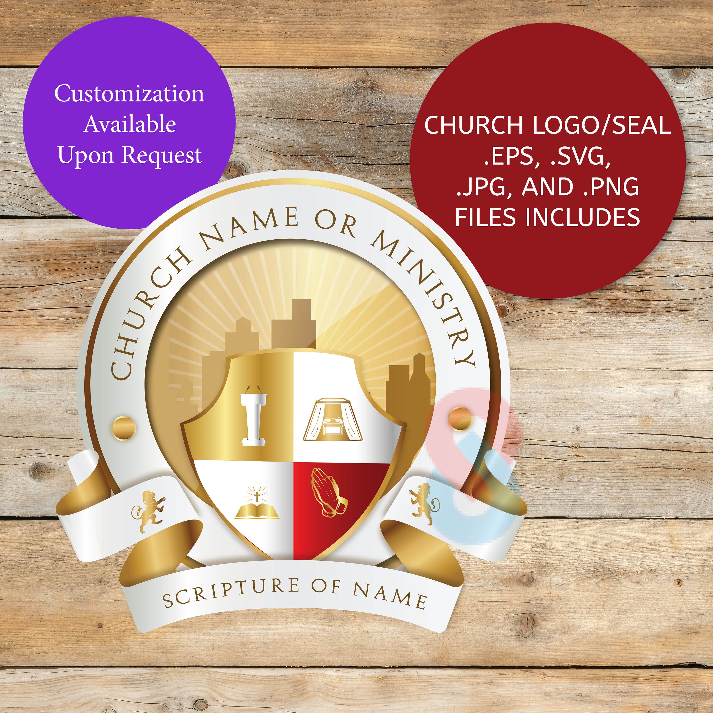 Seal DIY Vector Template Editable SVG, Cut Files, Religious Seal DIY Vector Template Editable SVG, Cut Files, Religious