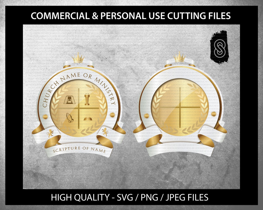 Church Logo SVG, Editable Religious Seal Template (digital Download) Etsy