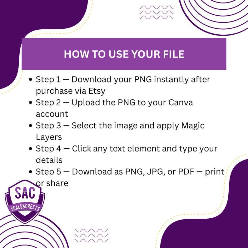 Bearbeitbares Klerus Siegeldesign: Instant Canva Magic Layers (PNG Digital Download) Bild 8