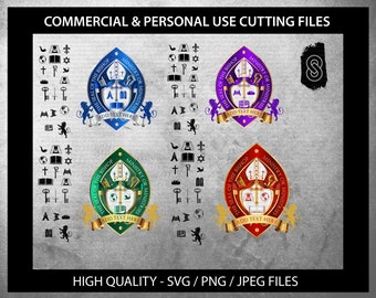 The Seal of the Bishop svg Bundle vector template DIY, Editable svg, cut files Religious Logo, Edit with Adobe Illustrator