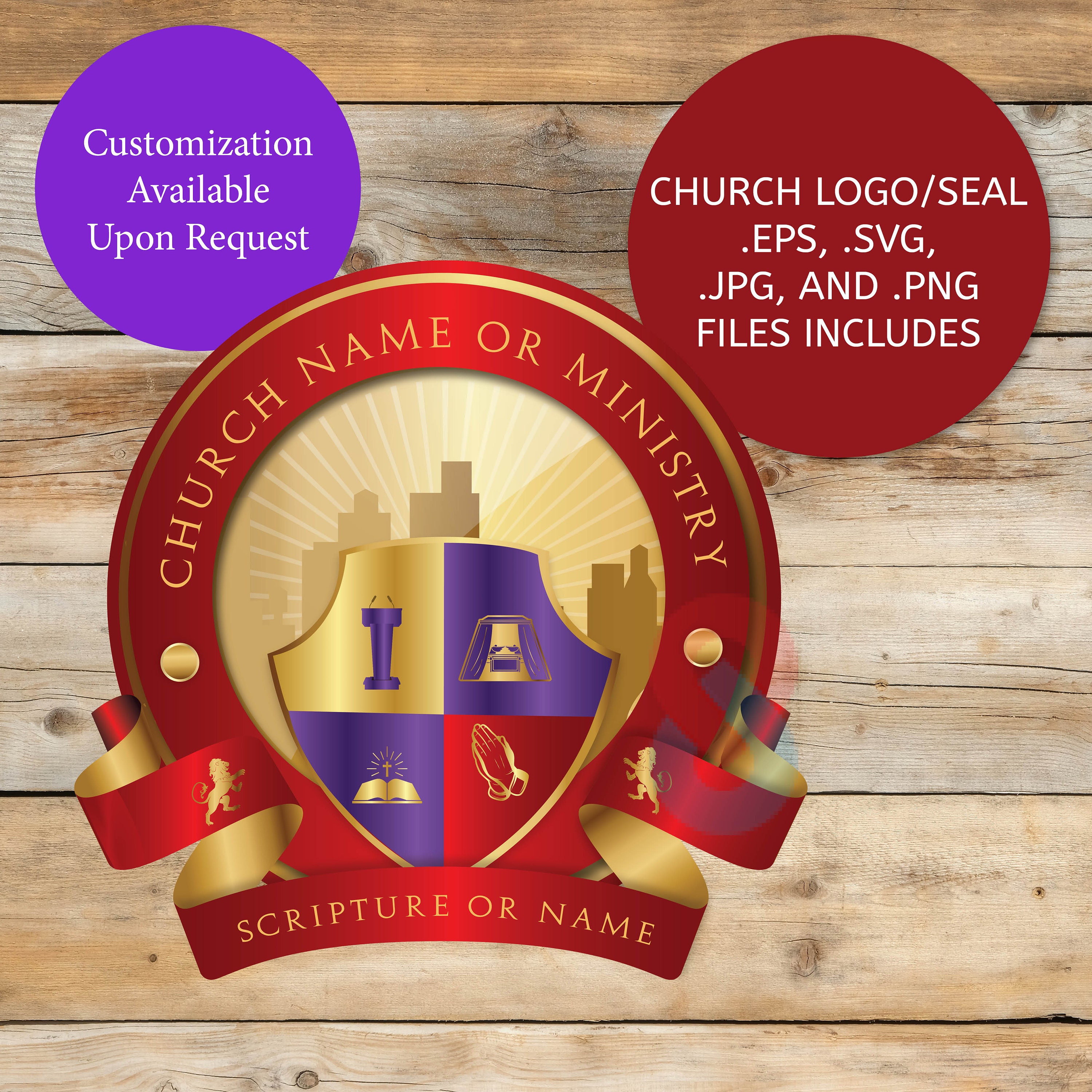 Seal DIY Vector Template Editable SVG, Cut Files, Religious Seal DIY Vector Template Editable SVG, Cut Files, Religious